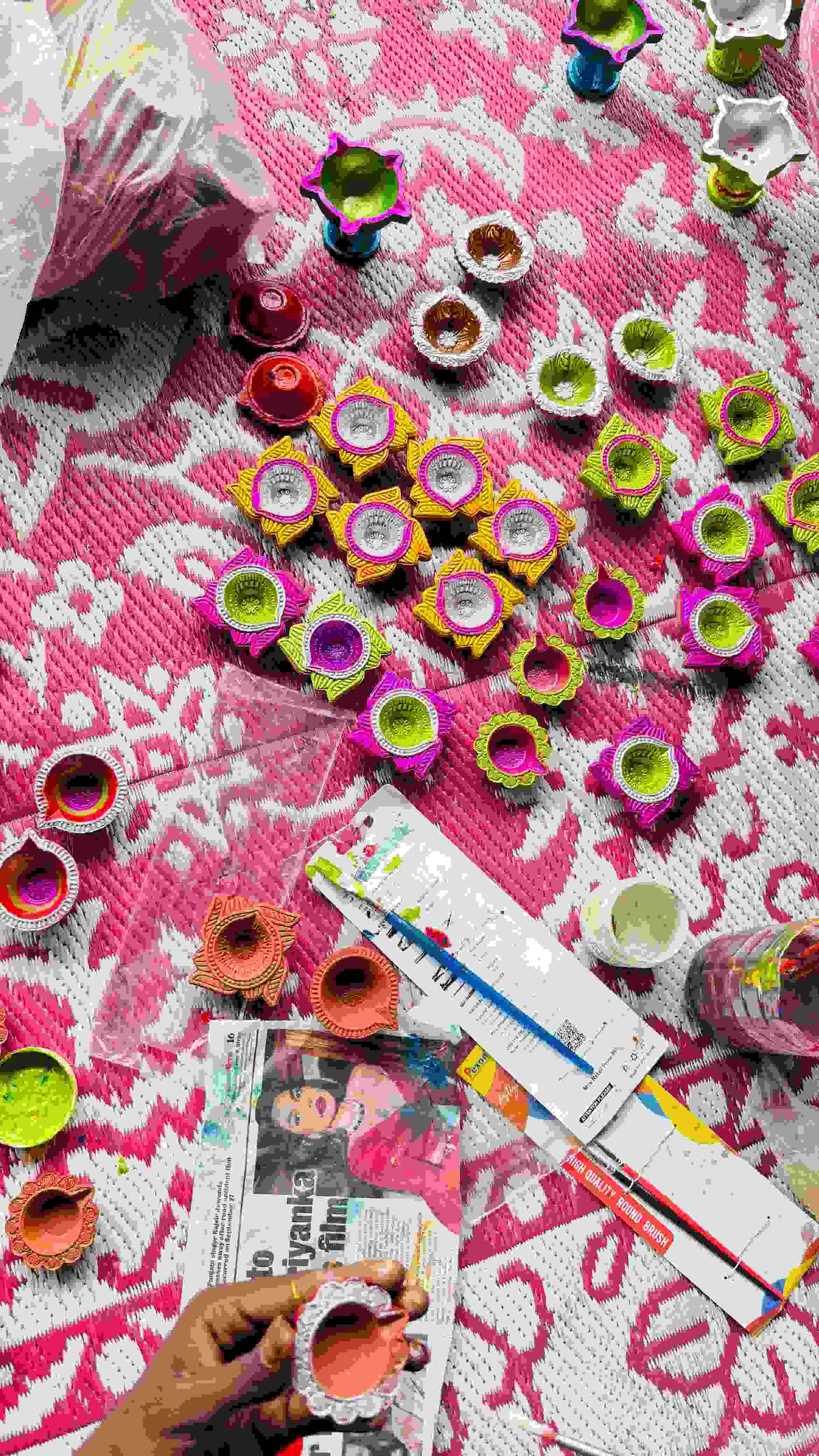 Empowering Lives Through Art – Diya Painting Activity